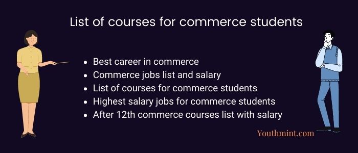 List of courses for commerce students
